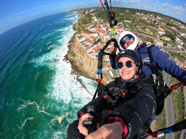 Vuelo en parapente praia de Sta Cruz a La Arrábida