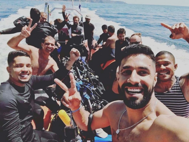 Al terminar la jornada de buceo