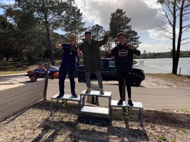 Los mejores de la sesión de wakeboard en el podio