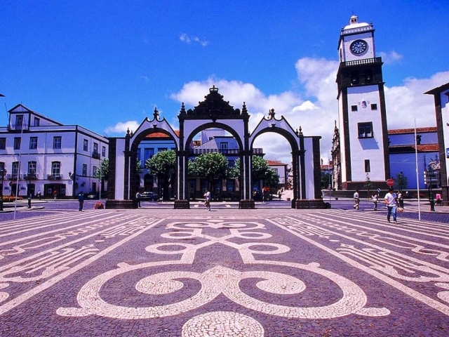 Inicio de la ruta en Ponta Delgada