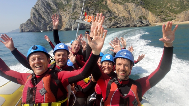 Sesión de coasteering terminada