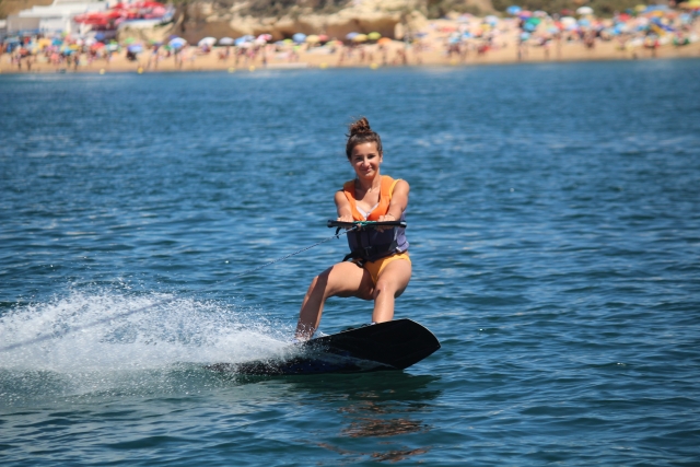 sesión de wakeboard