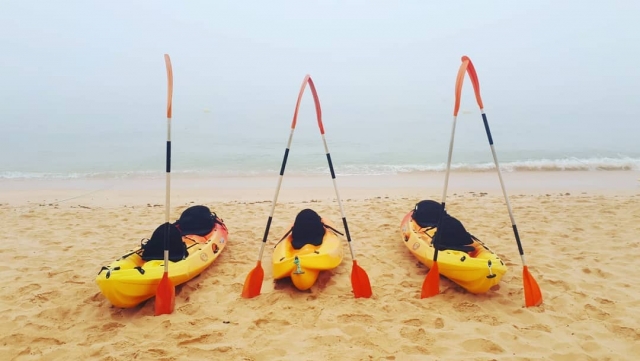todo listo para el paseo en kayak