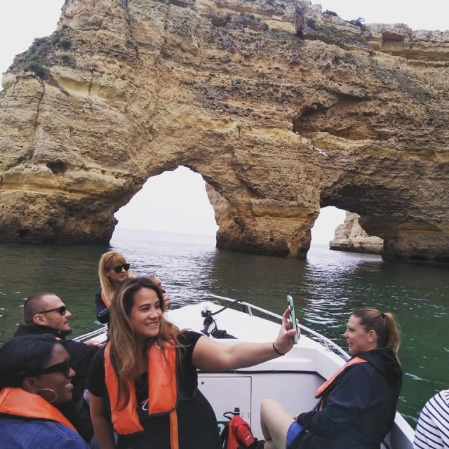 Disfrutando de nuestro tour a la Marinha