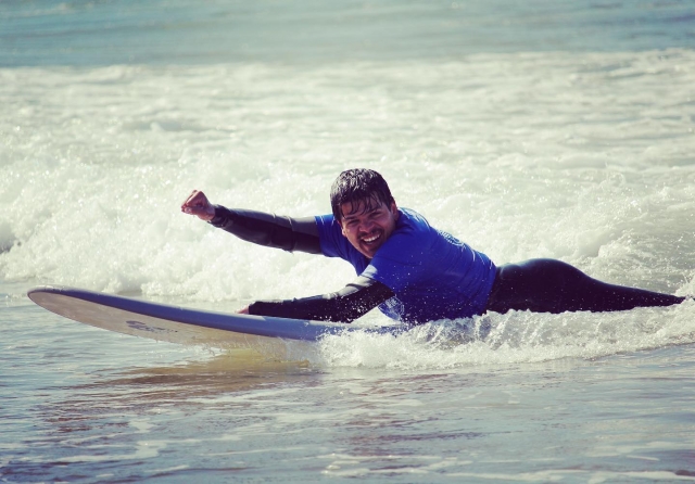 Surfeando las olas