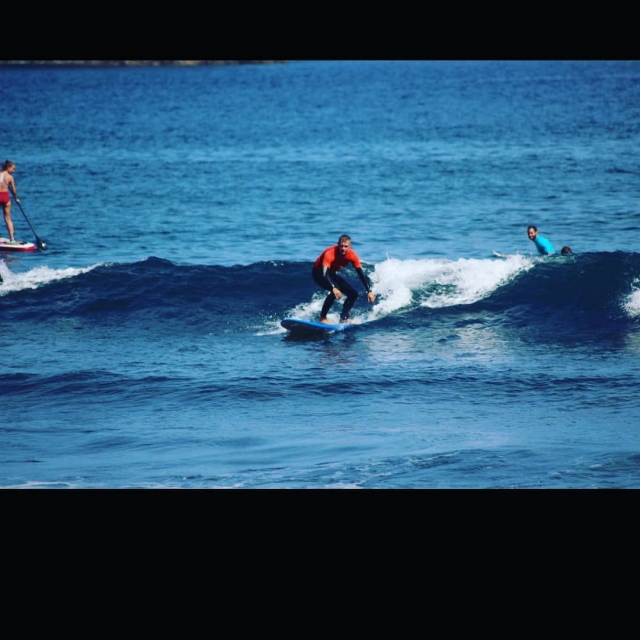 Practicando en el agua