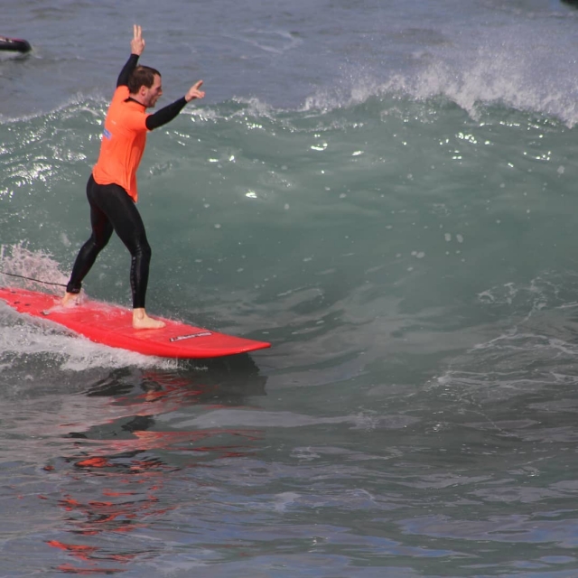 Aprendiendo a surfear