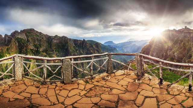 Vistas desde los picos de Madeira