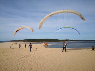 Parapente Tándem Praia de Fonle da Telha con Vídeo