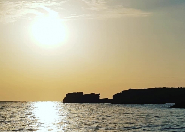 Atardecer desde el mar