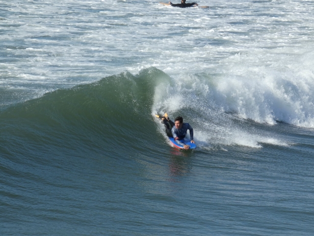 También se puede hacer bodyboard en olas grandes