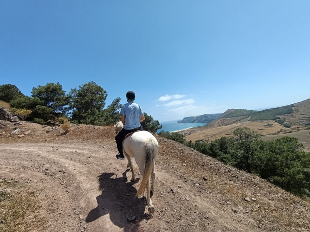 Siguiendo el camino en lo alto de la sierra