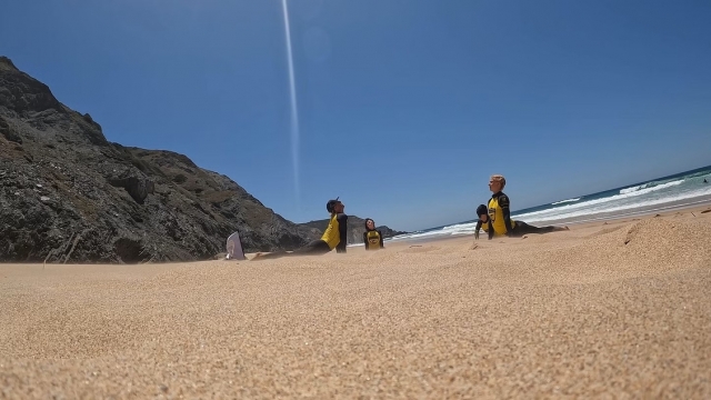 Calentando para disfrutar de la jornada de surf