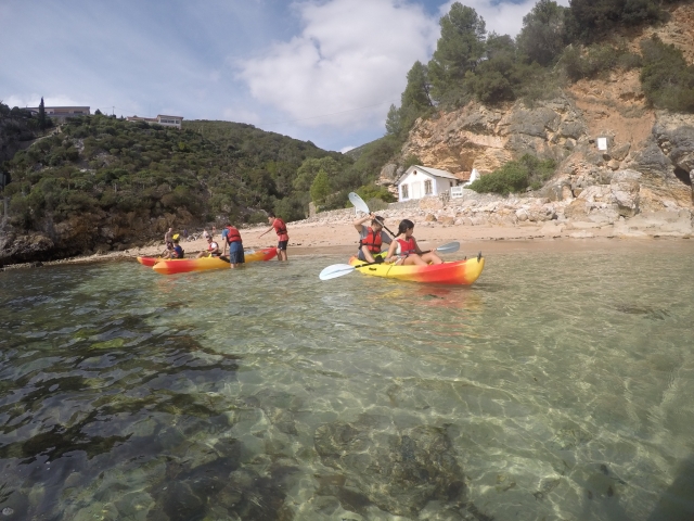 Comenzando la jornada de kayak 