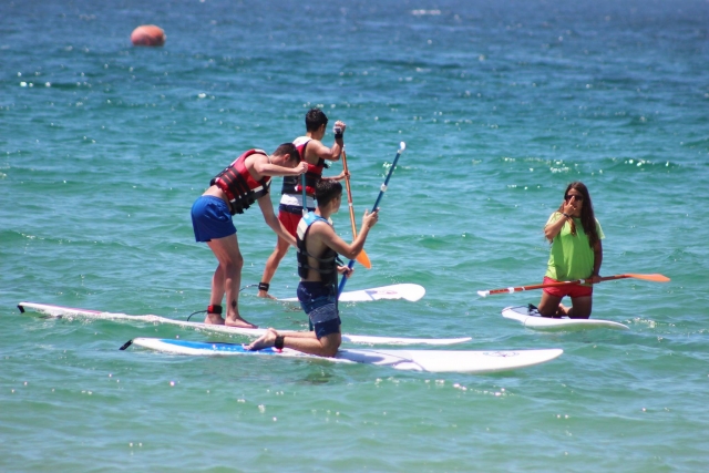 Aprendiendo paddle board