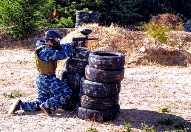 Apuntando con la marcadora de gotcha