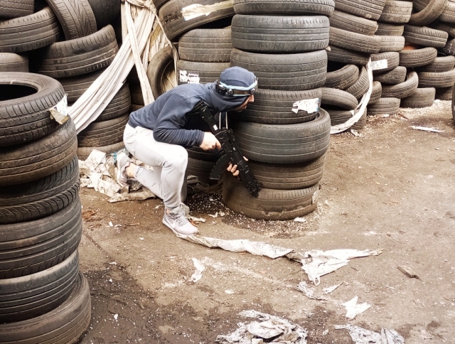 Listos para una partida de laser combat