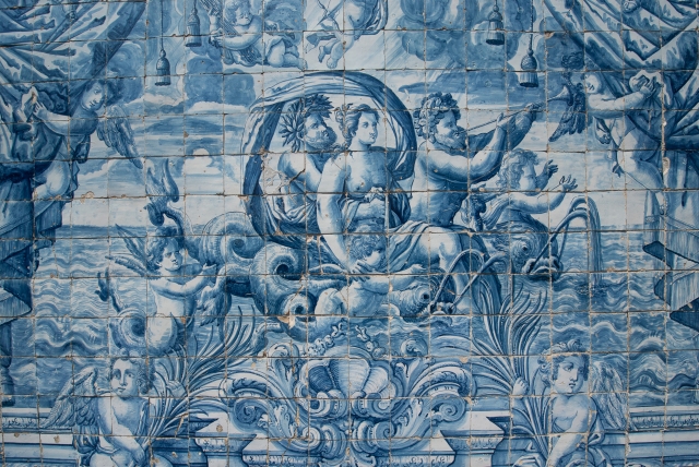 Azulejos con escena bíblica
