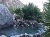 Enjoying the hot springs 