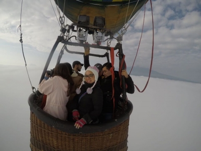 Balloon flight and toast on weekdays in Huamantla