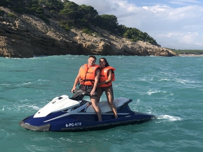 Ruta en jet ski biplaza por L'Hospitalet 1 h