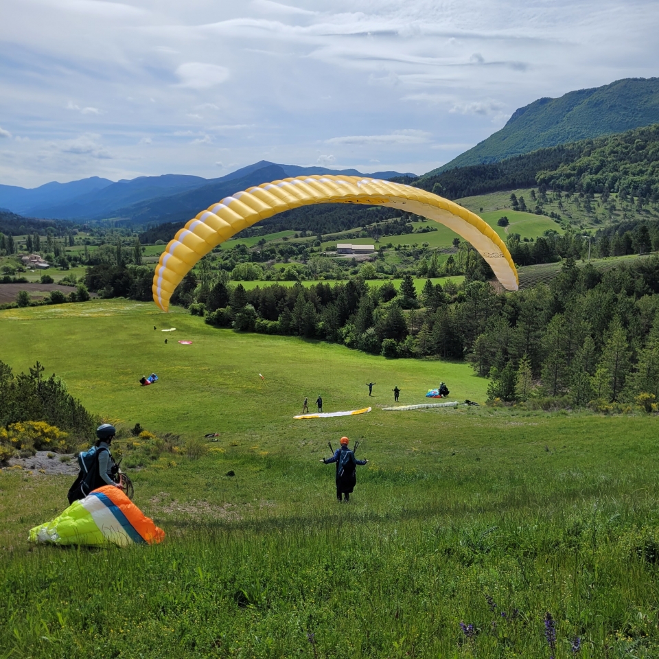  Alegría después del primer gran vuelo 