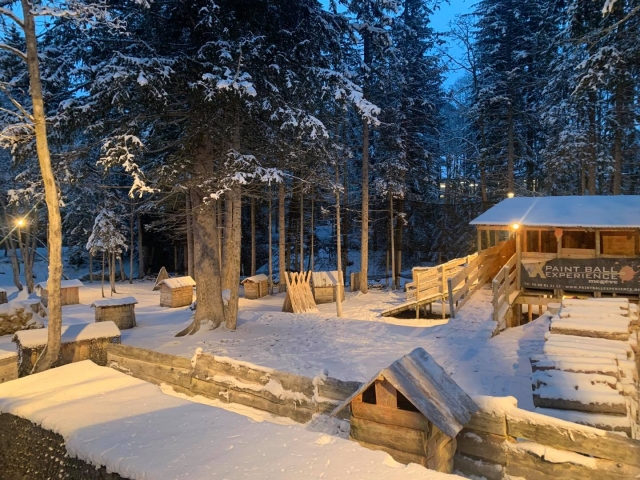  Centro bajo la nieve