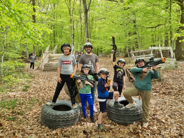 Juego familiar de laser tag