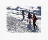  Camicrema con raquetas de nieve en la cerro 