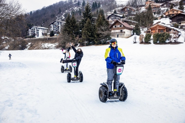  El recorrido en segway es posible incluso en invierno en Alta Saboya 