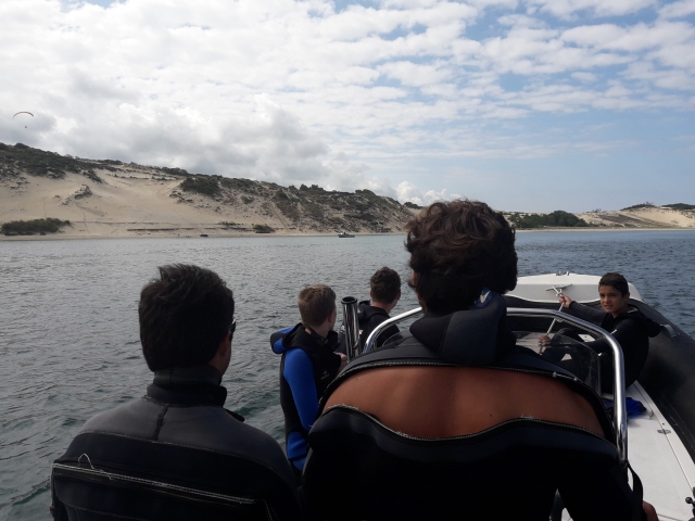  De camino a el lugar de buceo 