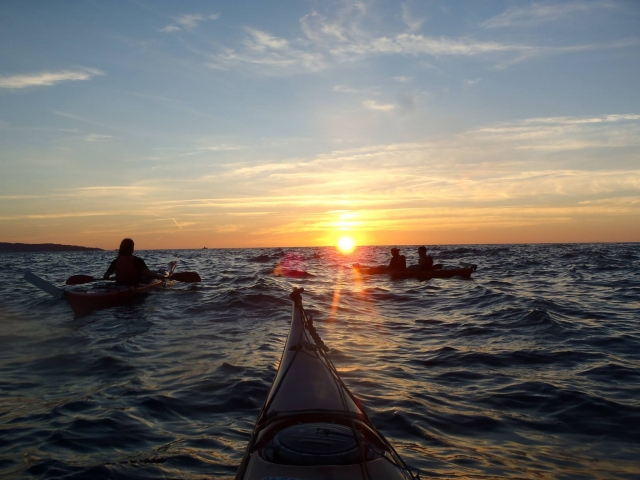 Kayak al atardecer