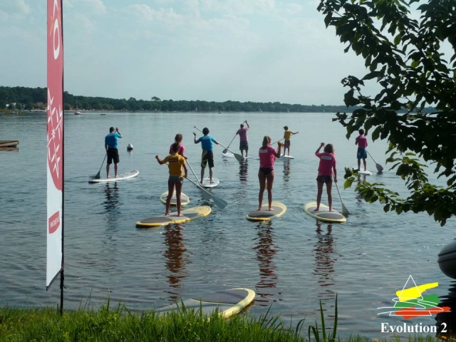  Stand up paddle en el lago Lacanau 