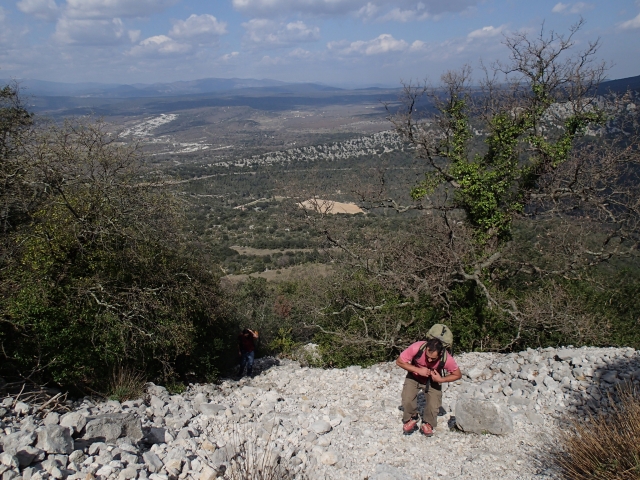  En plena subida por la cara norle 