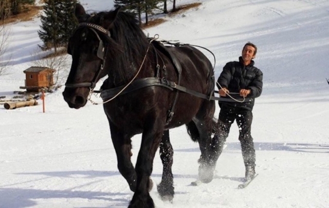  Skijoring en Mercantour