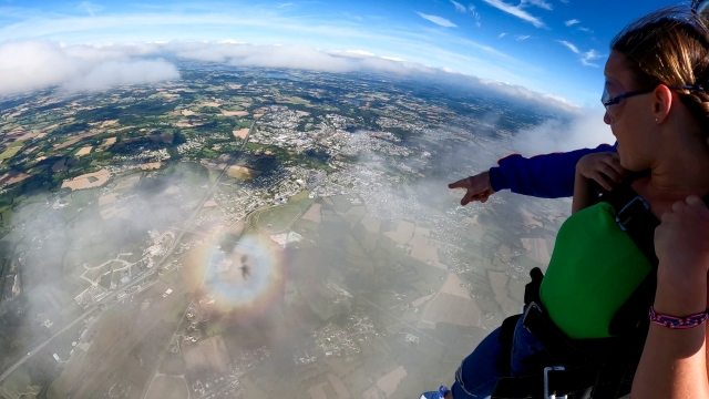  Una agradable sorpresa antes del salto tándem 