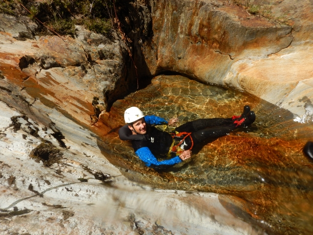 Pequeño baño en el cañón 
