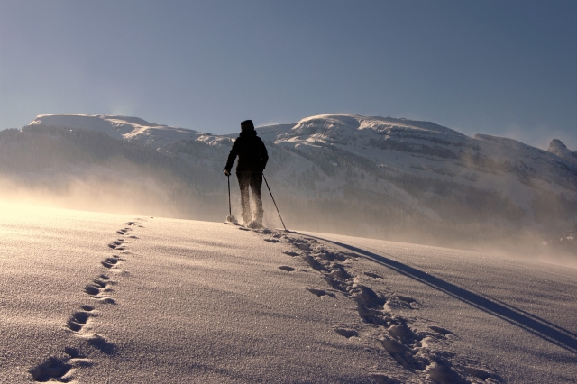 Rutas con raquetas de nieve en Saboya 