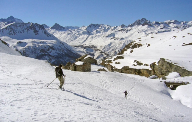  Admiración del paisaje de Val d'Isère 