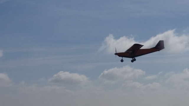 Vuelo ULM multieje al final del día