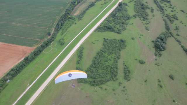  Vista panorámica de un paramotor 