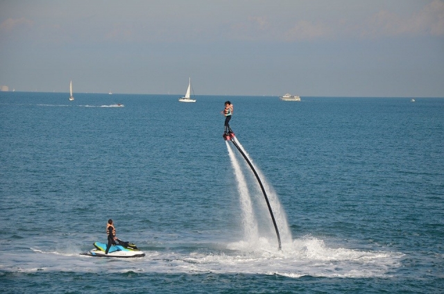 Vuelo en flyboard 