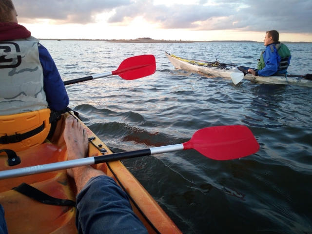 Piragüismo en el lago Der 