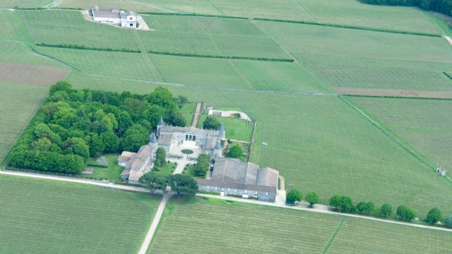  Vista aérea de los paisajes de la Gironda. 