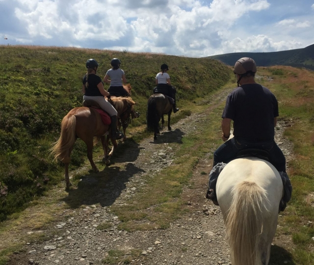  En medio de un paseo a caballo 