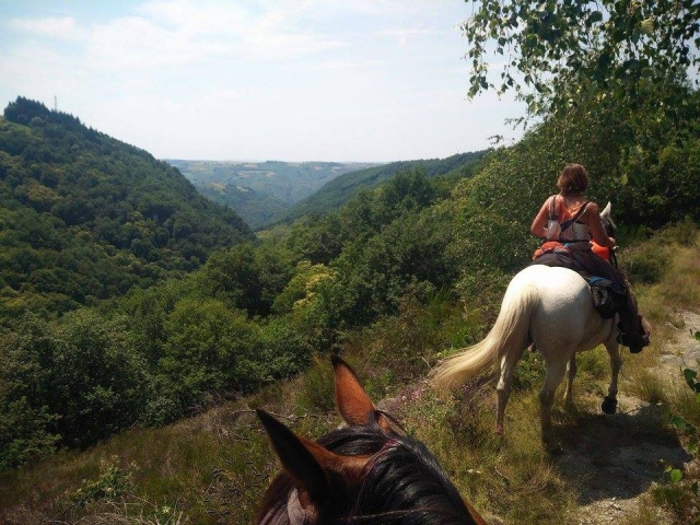  Pbaños a caballo por los bosques de Cantal 