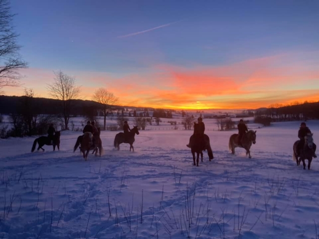  Paseo nocturno a caballo en invierno 