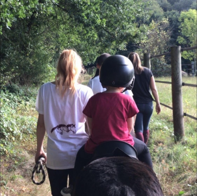  A los niños les encantan los pbaños en pony 