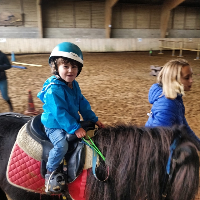 Un agradable paseo en pony para sus hijos 