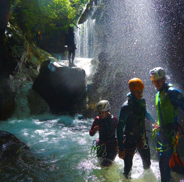  Inicio del descenso del cañón de Infernet 